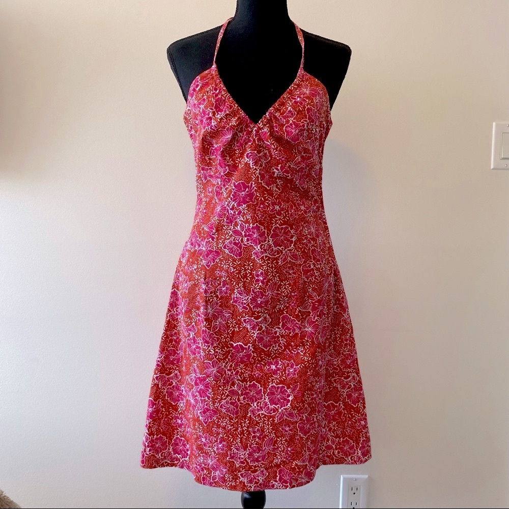Floral halterneck dress